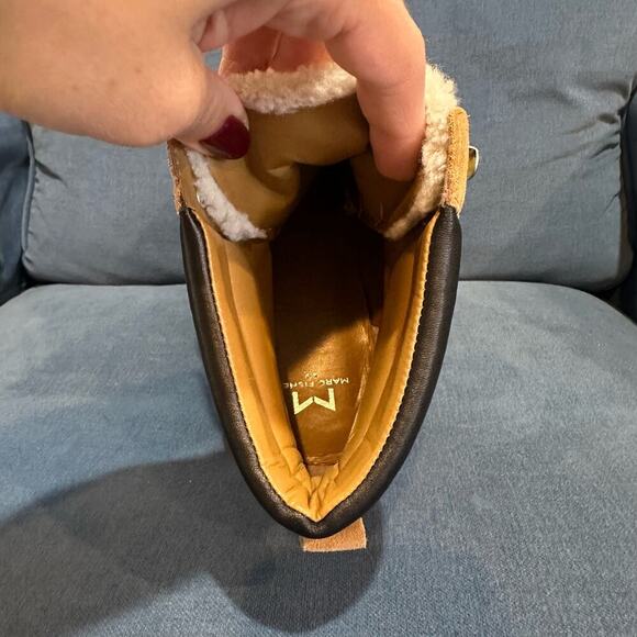 NEW Marc Fisher LTD Tan Suede Leather Nairy Hiking Boots, Sz 9.5M (JJ) - Picture 6 of 12